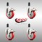 Service Caster 4 Inch 316SS Red Poly Swivel 1-1/4 Inch Expanding Stem Caster Set Lock Brake SCC-SS316TTLEX20S414-PPUB-RED-114-4 - alternate 3